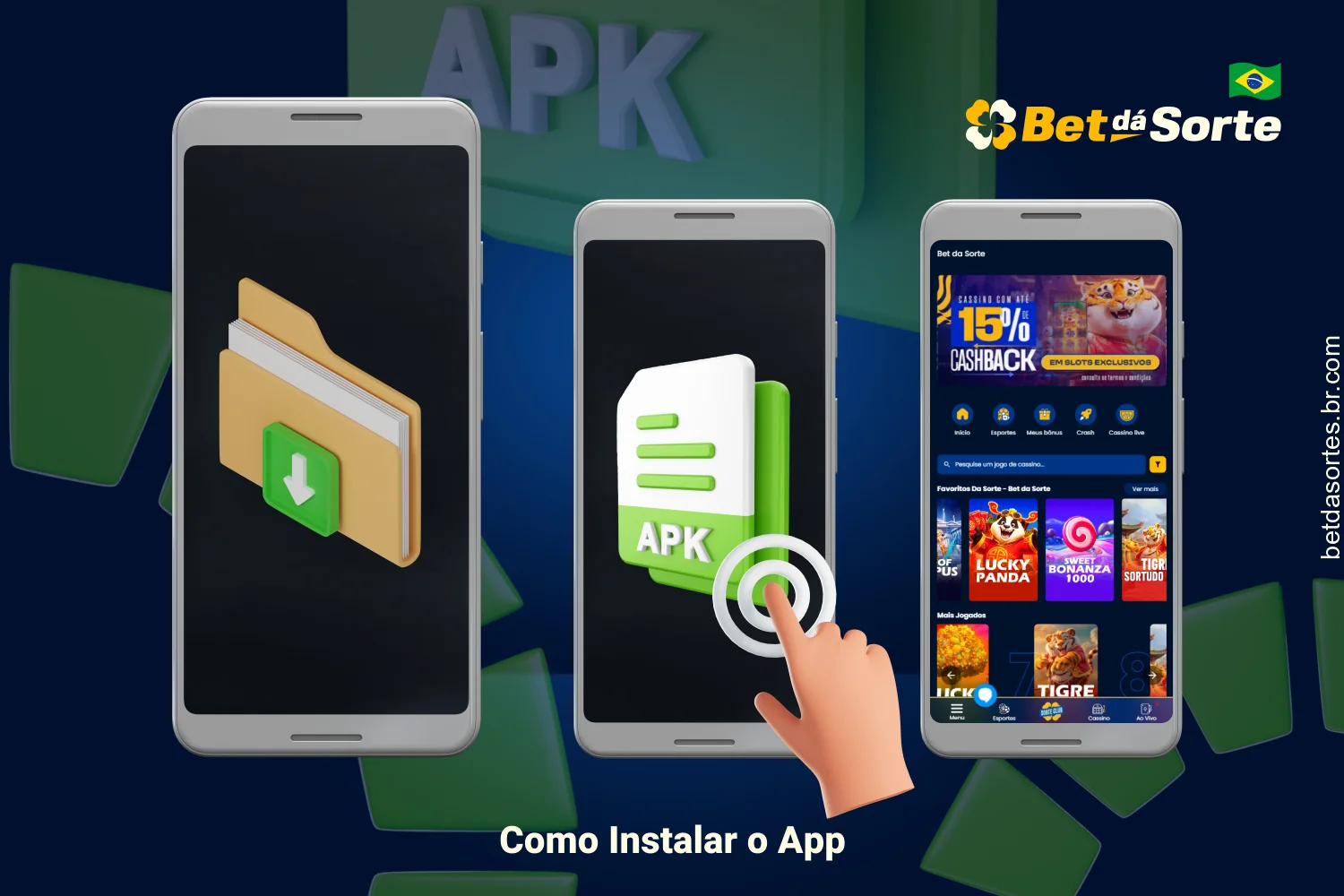 Para instalar corretamente o aplicativo da Bet da Sorte, os jogadores do Brasil devem seguir um simples passo a passo