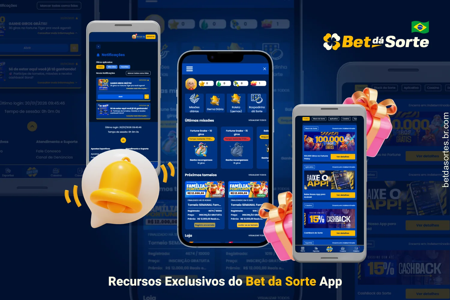 O aplicativo da Bet da Sorte contém recursos exclusivos que a versão web não oferece
