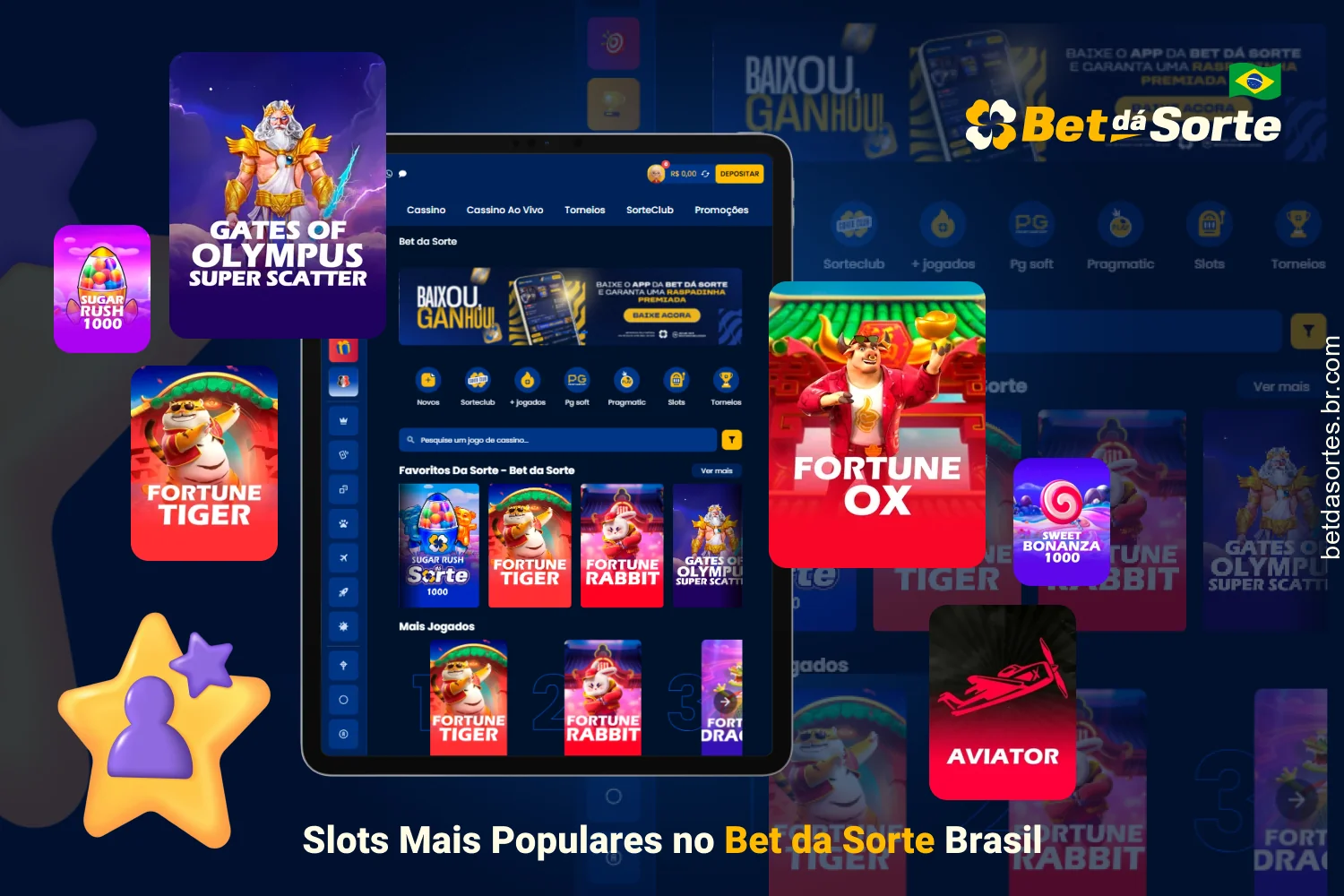 Os caça-níqueis mais populares na plataforma Bet da Sorte Brasil