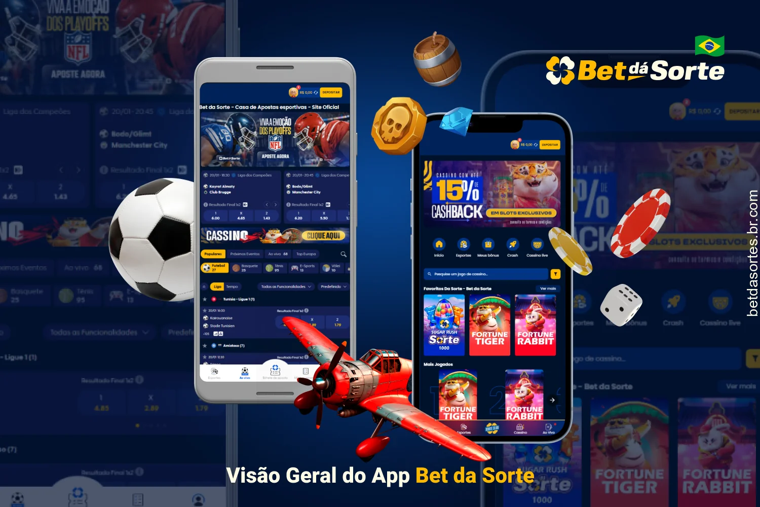 O aplicativo da Bet da Sorte é uma plataforma para Android e iOS para apostas esportivas e jogos de cassino